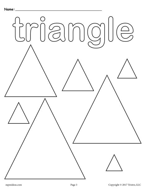 triangles coloring page triangle shape worksheet supplyme