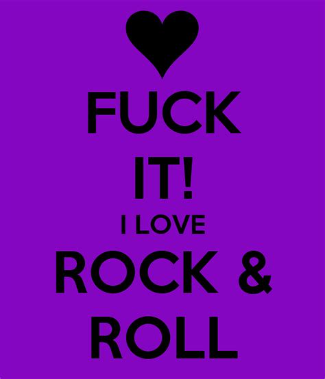 Fuck It I Love Rock And Roll Poster Vivian Keep Calm O Matic
