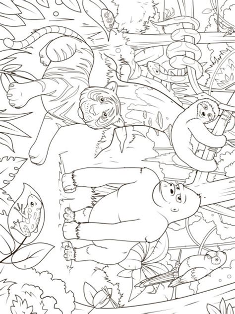 jungle coloring pages   print jungle coloring pages