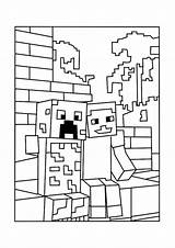Coloring Pages Minecraft Creeper Sheets Printable sketch template