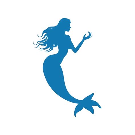 premium vector  vector flat design mermaid silhouette illustration