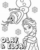Elsa Olaf Kleurplaat Disney Coloriage Topcoloringpages Neige Hein Faits sketch template