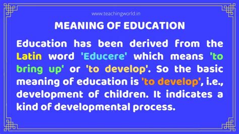 meaning  education