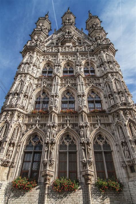 het stadhuis van leuven stock afbeelding afbeelding bestaande uit historisch