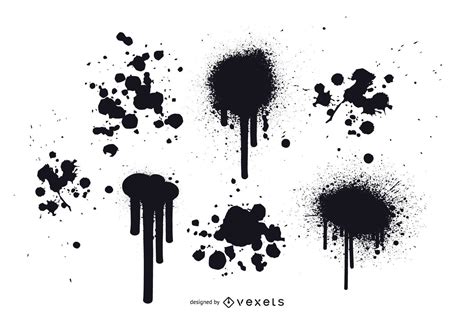 grunge paint splatter vectors  vector
