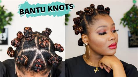Bantu Knots Tutorial On Short Natural 4c Hair Protective Style Youtube