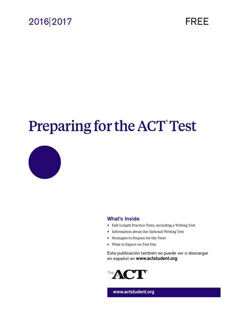printable act practice test    experiment science