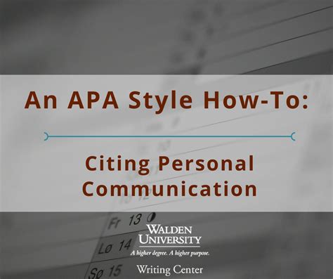 citing personal communication   style