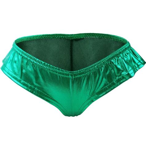 Womens Wet Look Pvc Panties Sexy C String Briefs Knickers Underwear