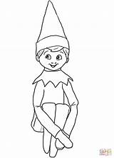 Elf Shelf Coloring Pages Christmas Printable Elves Girl Color Print Kids Sheets Clipart Boy Supercoloring Drawing Cartoon Santa Sheet Printables sketch template