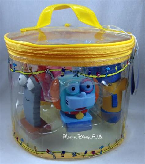 new disney store handy manny 6 bath toys set stretch pat flicker dusty