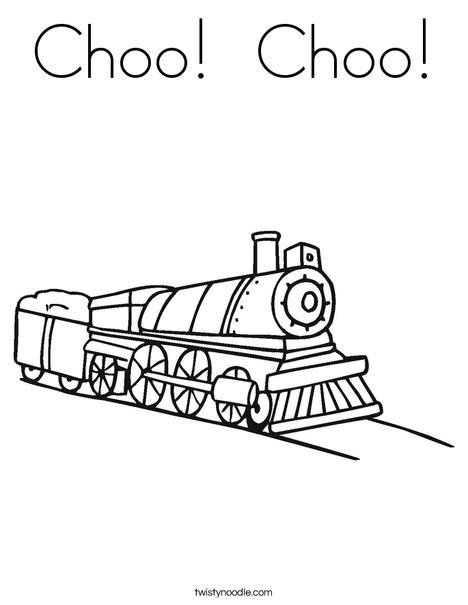 choo choo coloring page twisty noodle