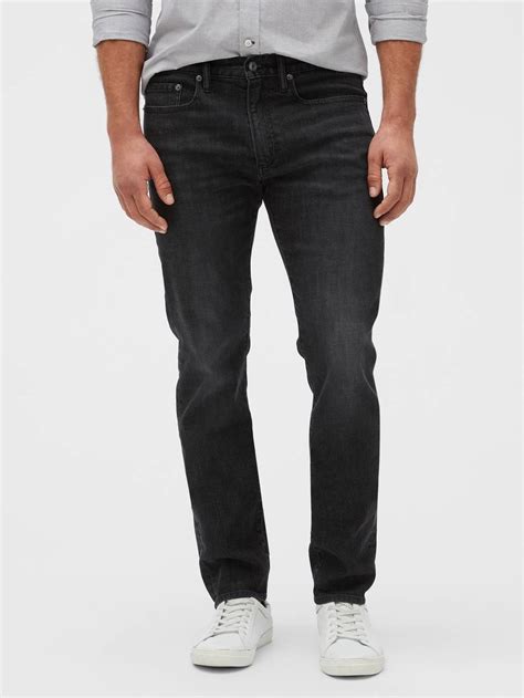 shop mens darkgrey soft wear slim fit jeans  gapflex wl