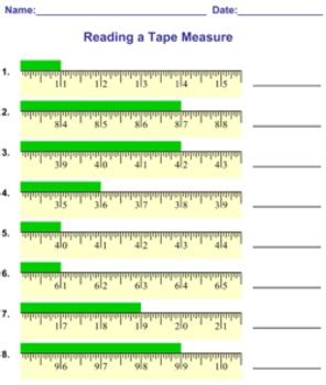 reading measuring  tape measure worksheets  mathnook tpt