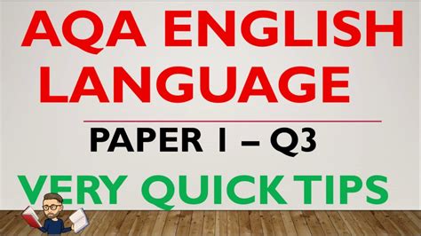 aqa english language paper  question   quick tips youtube