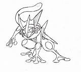 Greninja sketch template