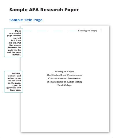 cover page  paper term paper cover page format
