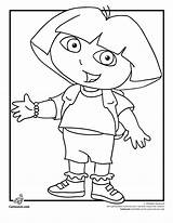 Coloring Pages Dora Printable Explorer Jr Diego Nick Colouring Party Books Kids Characters Color Cartoon Disney Print Birthday Printables Book sketch template