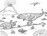 Rex Triceratops Vs Tyrannosaurus Coloring Horridus Pages Robin Great sketch template