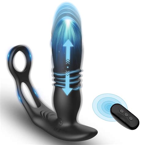 Qvox Thrusting Anal Vibrator Prostate Massager With Ring 7 Thrusting