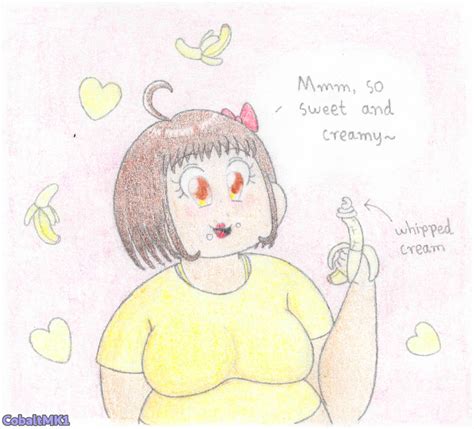 penelope loves bananas with whipped cream by cobaltmk1 on deviantart