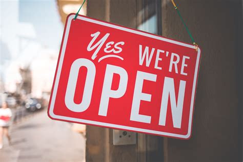 businesses  open    open signs