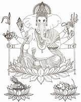 Coloring Coloriage Pages India Hindu Indian Elephant God Inde Ganesha Imprimer Adulte Therapy Mandala Sheets Coloriages Adult Visiter Stress Anti sketch template