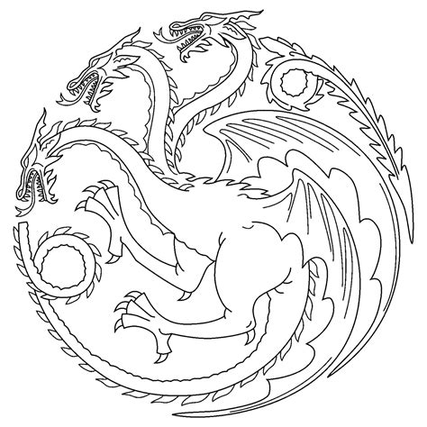 game  thrones colouring  page tagaryen colouring  pages