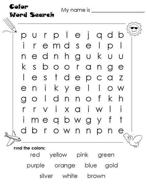 easy word search  kids activity shelter easy word search