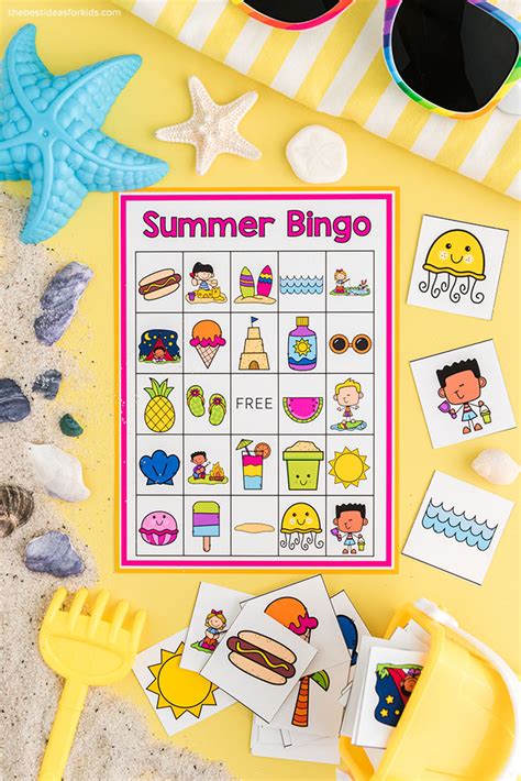 summer bingo  printables   ideas  kids