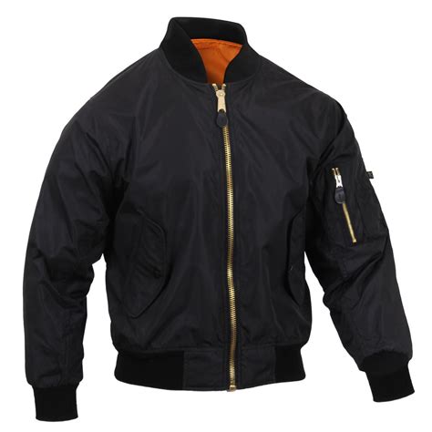rothco lightweight ma  flight jacket military bomber jacket black