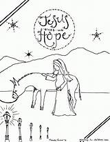 Advent Nativity Foretold sketch template