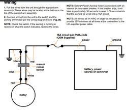 wiring diagram  solera smart arm  power rv awning conversion kit etrailercom
