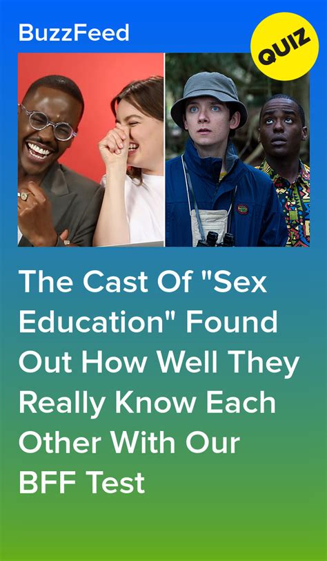 The Sex Education Cast Took Our Bff Test To See How Well They Really