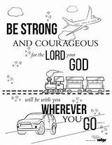 Courageous School Verse Deuteronomy sketch template