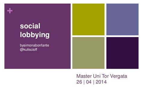 social lobbying master tor vergata guzz 260414