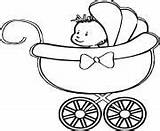 Coloring Pages Baby Stroller sketch template