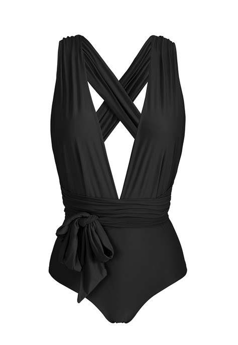 multi position black one piece swimsuit body black marina rio de sol