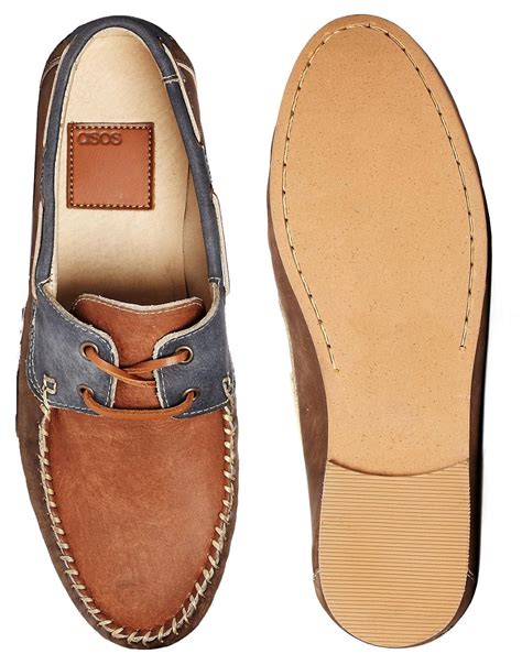 asos asos loafers  washed leather  asos