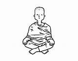 Budista Aprendiz Dibujos Buddista Apprentice Buddhist Aprenent Colorare Apprendista Dibuix Acolore Dibuixos Coloringcrew Disegni sketch template