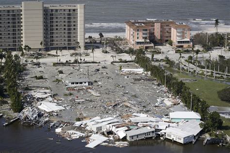 hurricane ian damage  haunting aerial images show storm