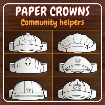 community helpers paper hats career day printable headbands coloring craft