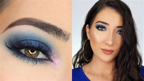 blue smokey eye makeup tutorial youtube