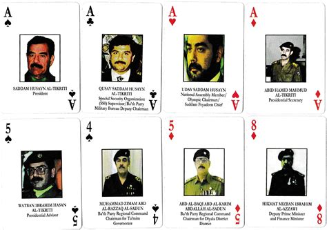 iraqi  wanted playing cards  world  playing cards