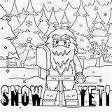 Minifigures Yeti Iceland Coloringfree Snowman sketch template