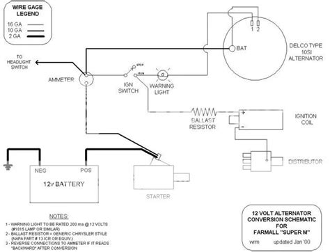 wiring diagram  tractor alternator