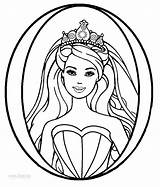 Coloring Pages Princess Barbie sketch template