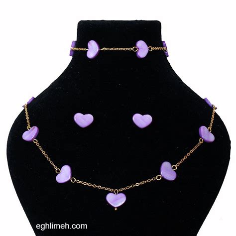 سرویس قلبی صدف طبیعی مخصوص ولنتاین jewelry gemstones natural gemstones