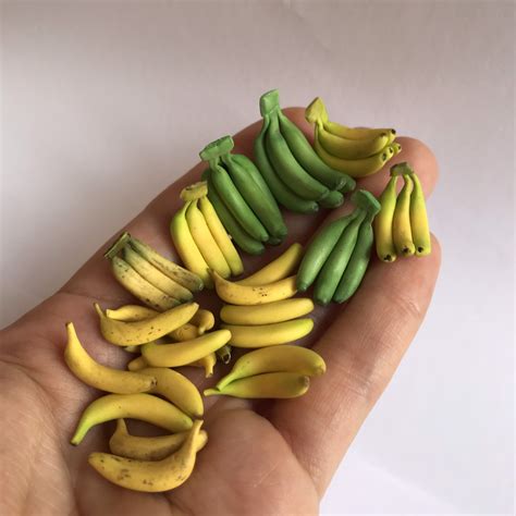 realistic miniature banana  scale miniature fruit etsy