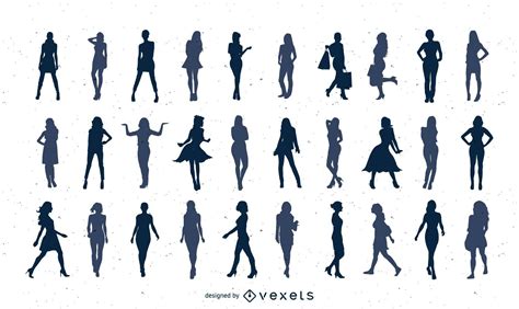 sexy girls silhouettes vector download